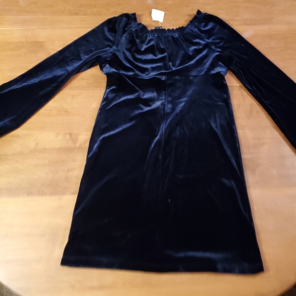 NWT Hype Girls Navy Blue Velour Dress - Picture 11 of 15